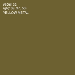 #6D6132 - Yellow Metal Color Image
